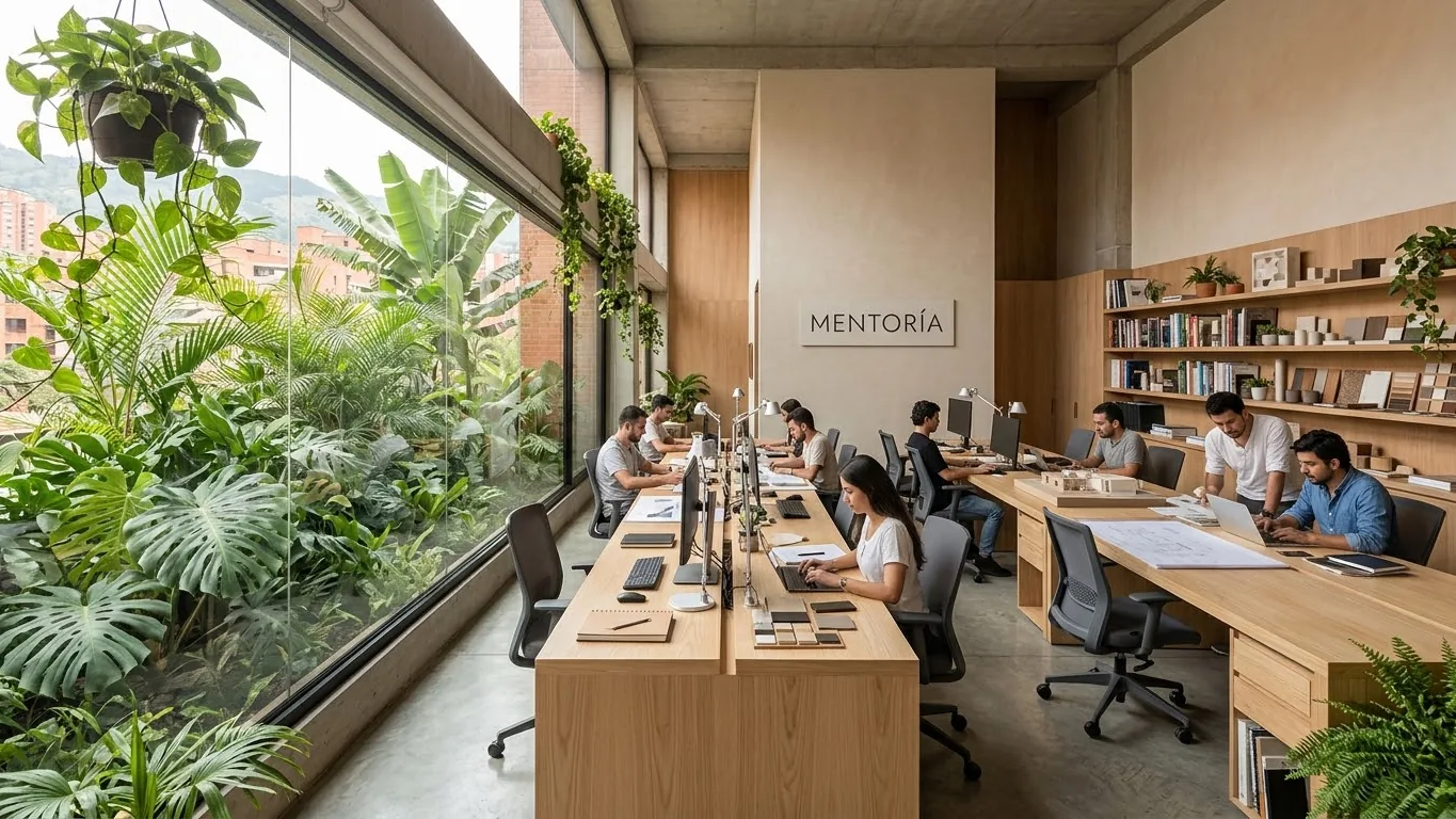 Equipo de trabajo revisando proyecto y aprobando alcance