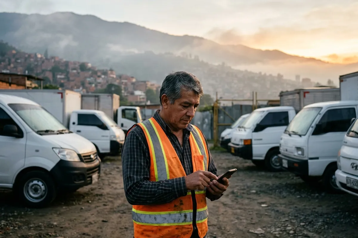 Empresa de transporte coordinando sus servicios